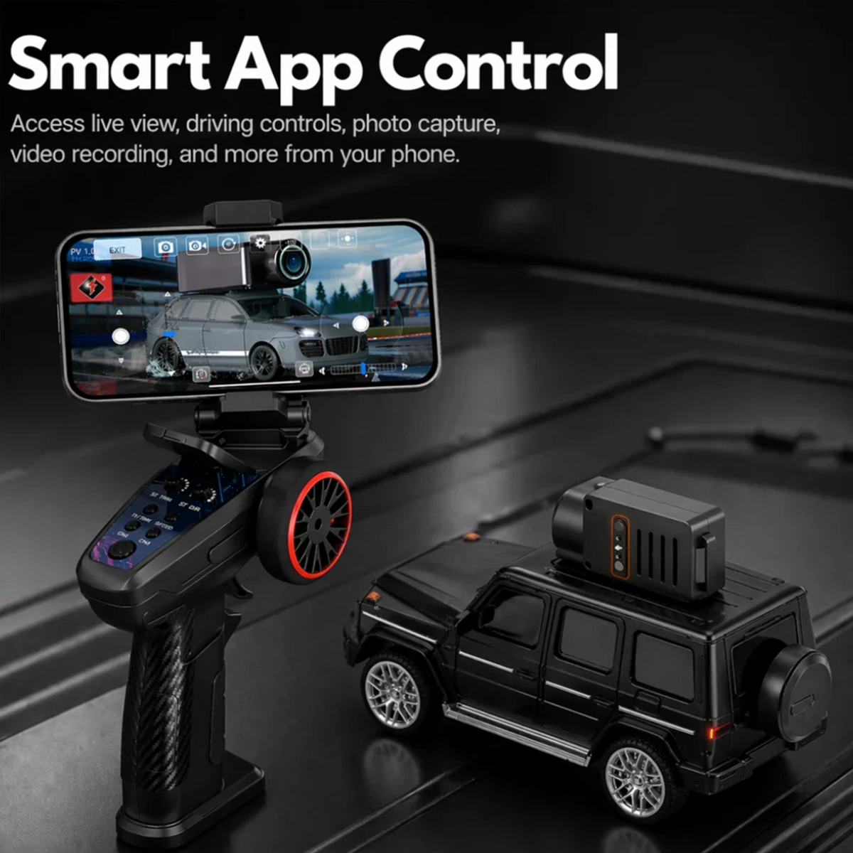 1:64 Mini RC Car with HD Camera – First-Person View Real-Time Video Transmission Remote Control SUV Truck Set