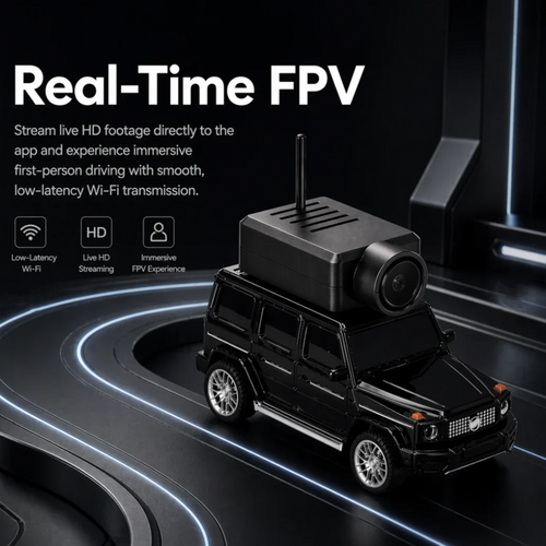 1:64 Mini RC Car with HD Camera – First-Person View Real-Time Video Transmission Remote Control SUV Truck Set