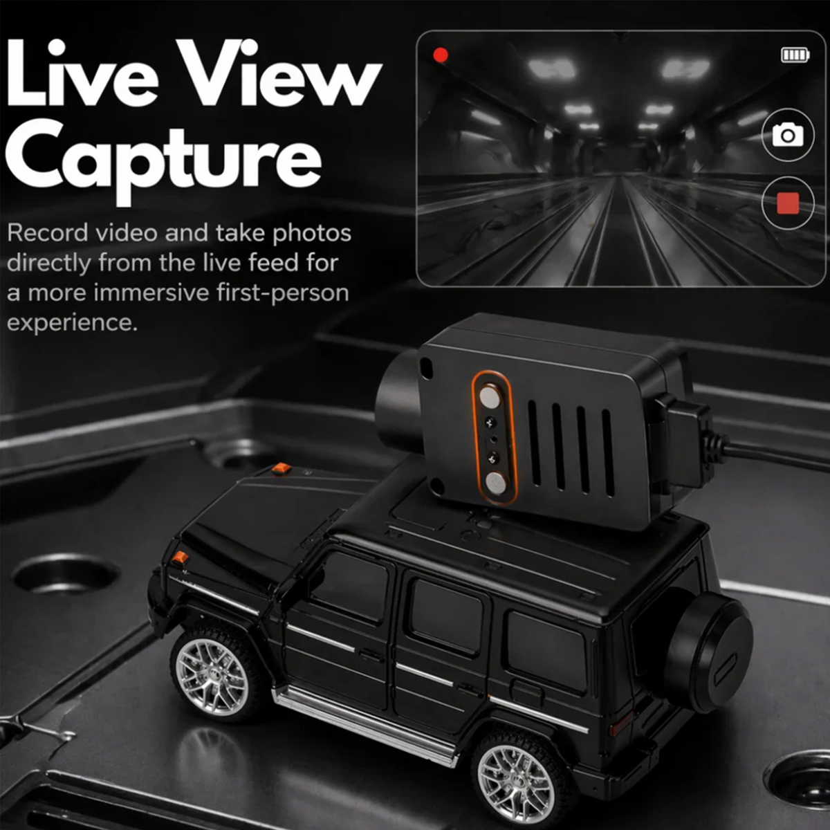 1:64 Mini RC Car with HD Camera – First-Person View Real-Time Video Transmission Remote Control SUV Truck Set